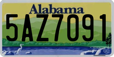 AL license plate 5AZ7091