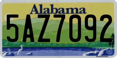 AL license plate 5AZ7092