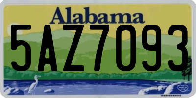 AL license plate 5AZ7093