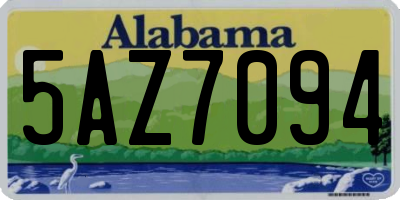 AL license plate 5AZ7094