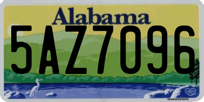 AL license plate 5AZ7096