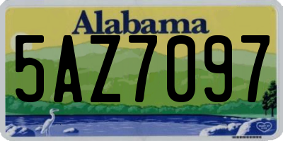 AL license plate 5AZ7097