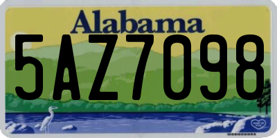AL license plate 5AZ7098