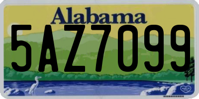 AL license plate 5AZ7099