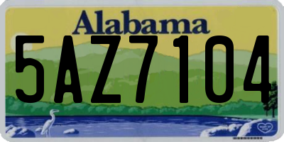 AL license plate 5AZ7104