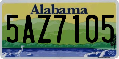 AL license plate 5AZ7105