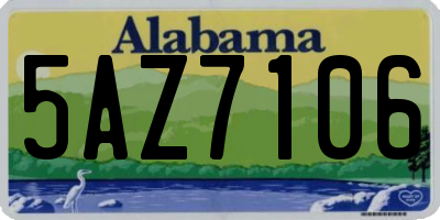 AL license plate 5AZ7106