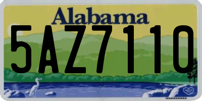 AL license plate 5AZ7110