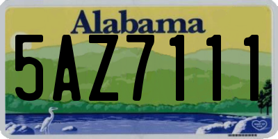 AL license plate 5AZ7111