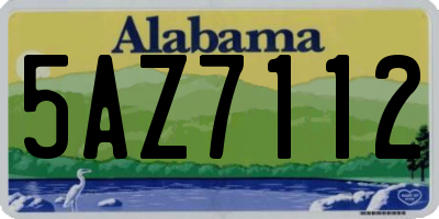 AL license plate 5AZ7112