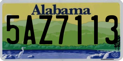 AL license plate 5AZ7113