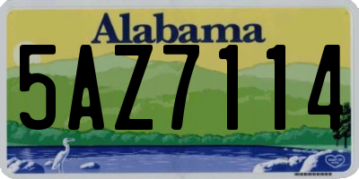 AL license plate 5AZ7114