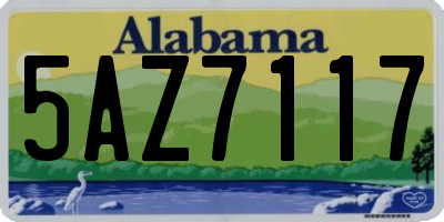 AL license plate 5AZ7117