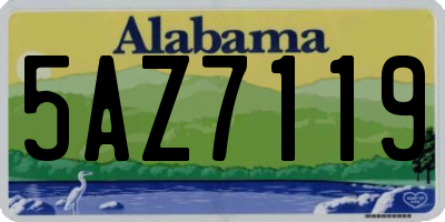 AL license plate 5AZ7119