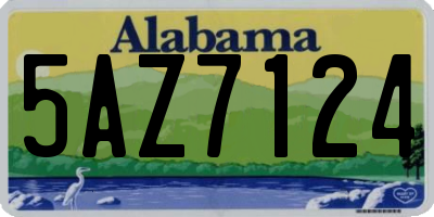AL license plate 5AZ7124