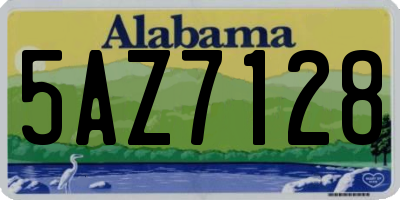 AL license plate 5AZ7128