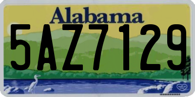AL license plate 5AZ7129