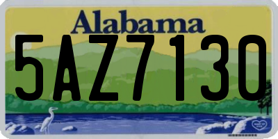 AL license plate 5AZ7130