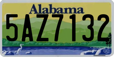 AL license plate 5AZ7132