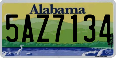 AL license plate 5AZ7134