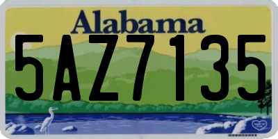 AL license plate 5AZ7135