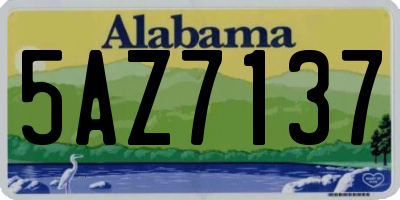 AL license plate 5AZ7137