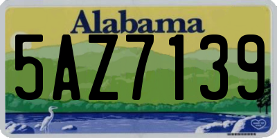 AL license plate 5AZ7139