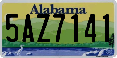 AL license plate 5AZ7141