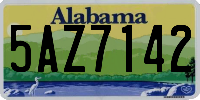 AL license plate 5AZ7142