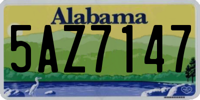 AL license plate 5AZ7147