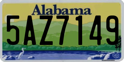 AL license plate 5AZ7149
