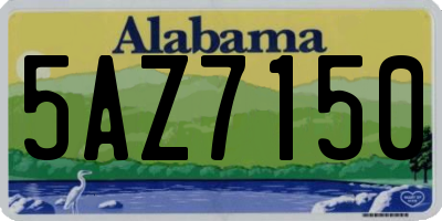 AL license plate 5AZ7150