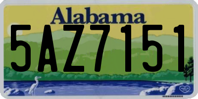 AL license plate 5AZ7151