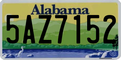 AL license plate 5AZ7152