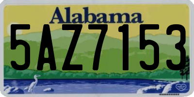AL license plate 5AZ7153