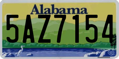 AL license plate 5AZ7154