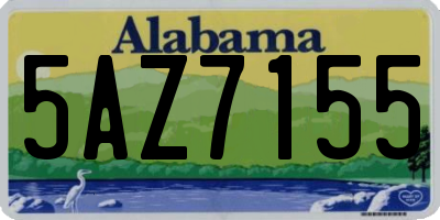 AL license plate 5AZ7155