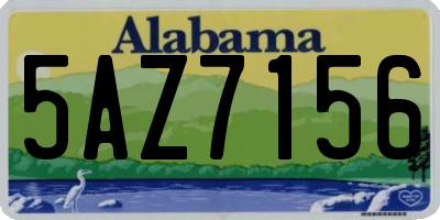 AL license plate 5AZ7156