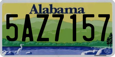 AL license plate 5AZ7157