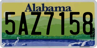 AL license plate 5AZ7158
