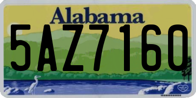AL license plate 5AZ7160