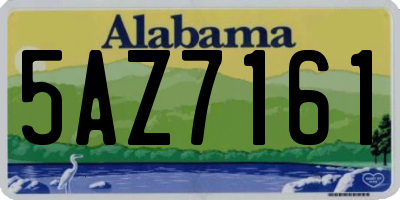 AL license plate 5AZ7161