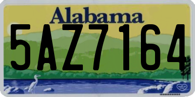 AL license plate 5AZ7164