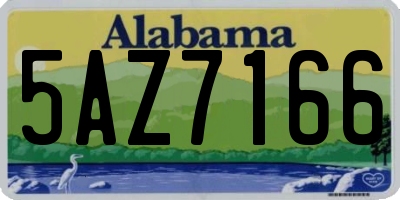 AL license plate 5AZ7166