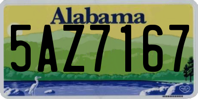 AL license plate 5AZ7167