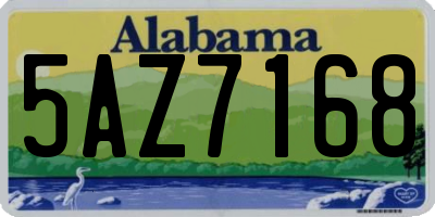 AL license plate 5AZ7168