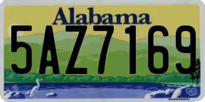 AL license plate 5AZ7169