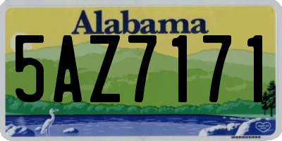 AL license plate 5AZ7171