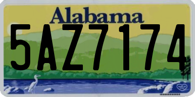 AL license plate 5AZ7174