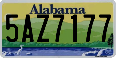AL license plate 5AZ7177